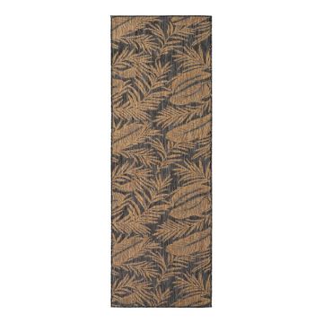 Covor tip traversă pentru interior și exterior negru/maro 80x250 cm Mira 1451 – Ayyildiz Carpets