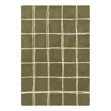 Covor verde țesut manual din lână 120x170 cm – Asiatic Carpets