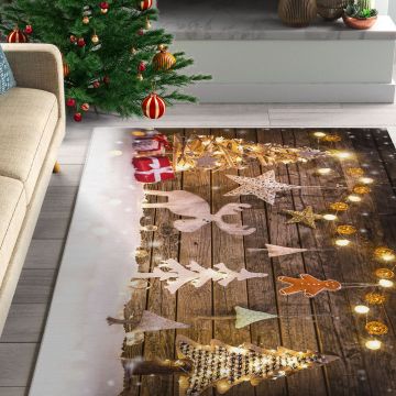 Covor Woopamuk429, Multicolor, Diverse dimensiuni - 80x120x1 cm
