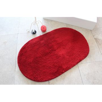 Covoraș de baie Colors of Oval, Roșu, Diverse configurații, Diverse dimensiuni - 1 bucată / 60x100x2 cm