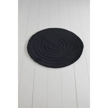 Covoraș de baie Round, Diverse culori, Ø90x30 cm - Negru
