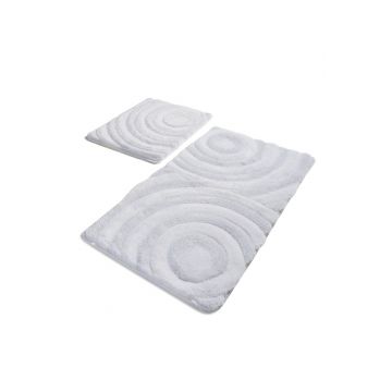 Set covoraș de baie acrilic, L'essentiel Maison, Wave, Alb