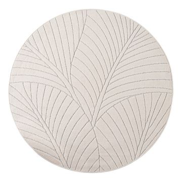 Covor pentru exterior și interior crem rotund ø 160 cm Nova 1203 – Ayyildiz Carpets