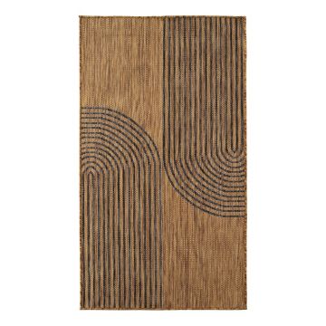 Covor pentru exterior și interior negru/maro 80x150 cm Mira 1453 – Ayyildiz Carpets