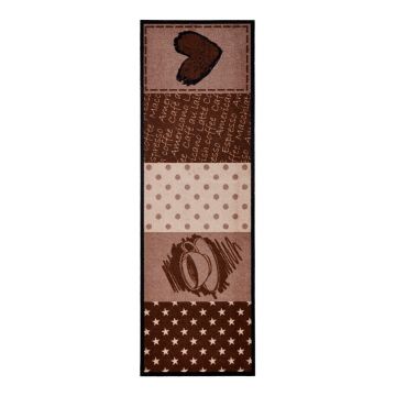 Covor de bucătărie / traversă Zala Living Coffee Heart, 50 x 150 cm, maro