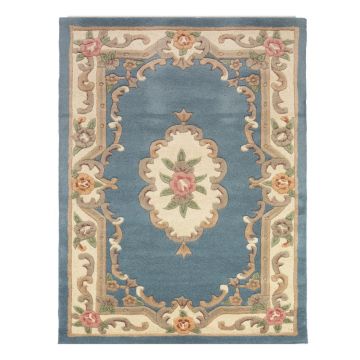 Covor din lână Flair Rugs Aubusson, 120 x 180 cm, albastru