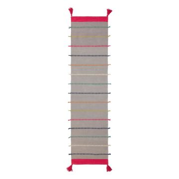 Covor din bumbac Flair Rugs Nahla, 60 x 200 cm, gri