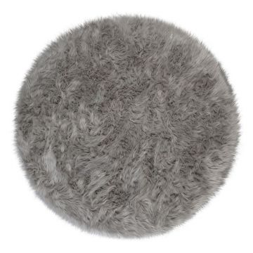 Covor Flair Rugs Sheepskin, ⌀ 120 cm, gri