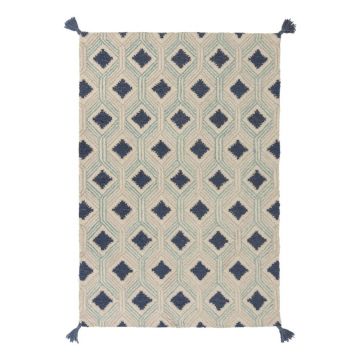 Covor din lână Flair Rugs Marco, 120x170 cm, albastru-bej ieftin