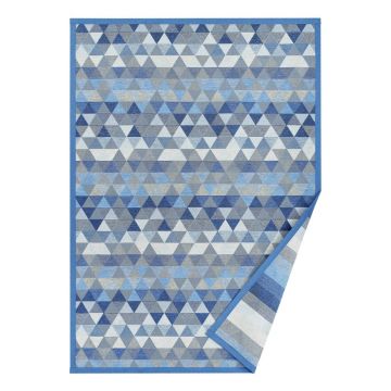 Covor reversibil Narma Luke Blue, 100 x 160 cm, albastru