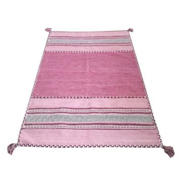 Covor din bumbac Floorita Antique Kilim, 60 x 90 cm, roz