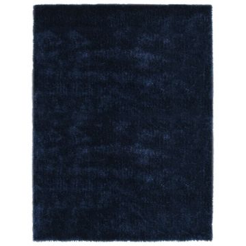 vidaXL Covor cu fir lung, albastru, 120 x 160 cm
