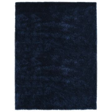 vidaXL Covor cu fir lung, albastru, 140 x 200 cm