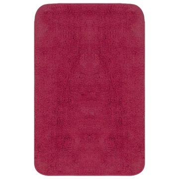 vidaXL Set covorașe baie, 2 buc., textil, fucsia