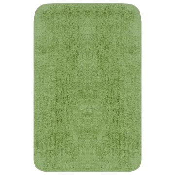 vidaXL Set covorașe baie, 2 buc., verde, material textil