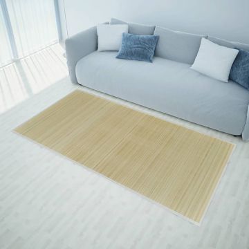 Carpetă dreptunghiulară din bambus natural, 80 x 300 cm