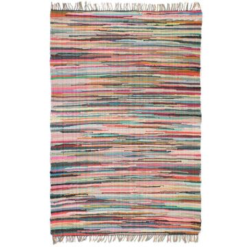 vidaXL Covor Chindi țesut manual, bumbac, 200 x 290 cm, multicolor