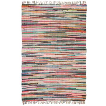 vidaXL Covor Chindi țesut manual, bumbac, 80 x 160 cm, multicolor