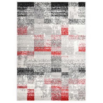 vidaXL Covor, gri și roșu, 80 x 150 cm, PP