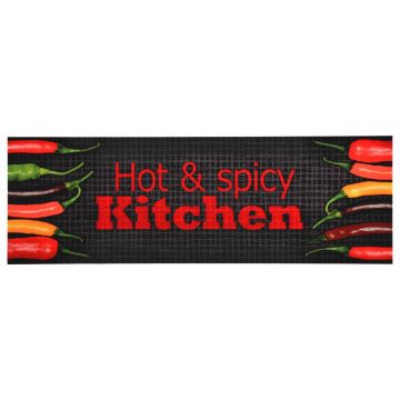 vidaXL Covoraș de bucătărie lavabil, model Hot & Spicy, 60 x 180 cm