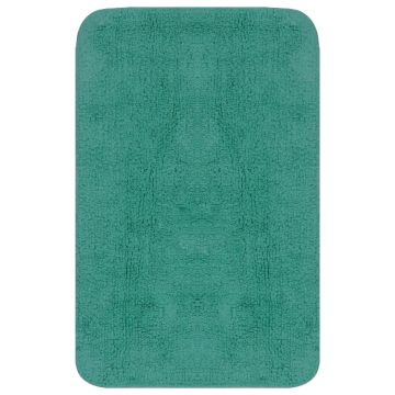 vidaXL Set covorașe baie, 2 buc., textil, turcoaz