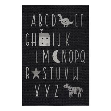 Covor pentru copii Ragami Letters, 160x230 cm, negru