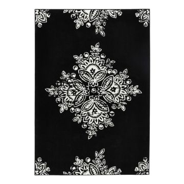 Covor Hanse Home Gloria Blossom, 160x230 cm, negru-alb