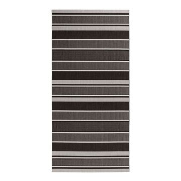 Covor de exterior NORTHRUGS Strap, 80 x 200 cm, negru