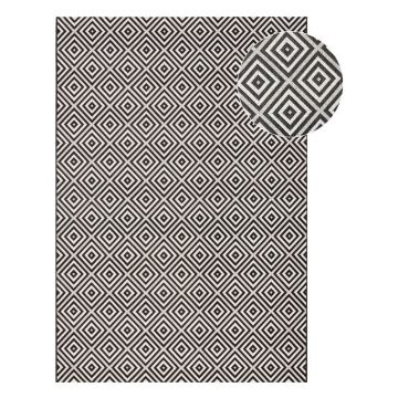 Covor de exterior NORTHRUGS Karo, 140 x 200 cm, negru-alb