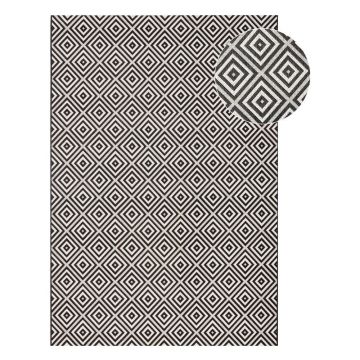 Covor de exterior NORTHRUGS Karo, 160 x 230 cm, negru-alb