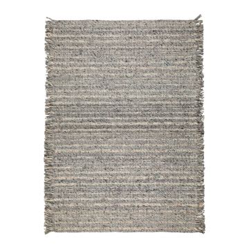 Covor din lână și vâscoză Zuiver Frills, 170 x 240 cm, gri