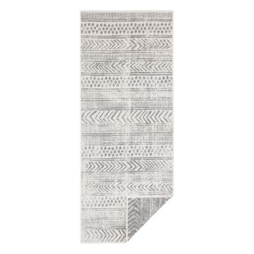 Covor adecvat pentru exterior NORTHRUGS Biri, 80 x 350 cm, gri-crem