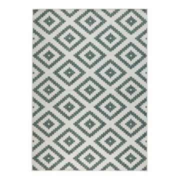 Covor adecvat pentru exterior NORTHRUGS Malta, 80 x 150 cm, verde - crem