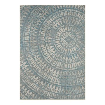 Covor de exterior NORTHRUGS Amon, 160 x 230 cm, gri - albastru