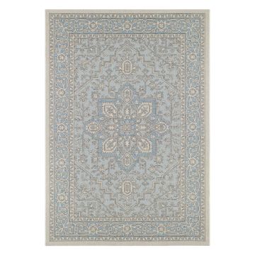 Covor de exterior NORTHRUGS Anjara, 140 x 200 cm, bej - albastru