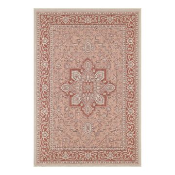 Covor de exterior NORTHRUGS Anjara, 160 x 230 cm, bej - roșu