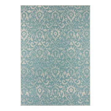 Covor de exterior NORTHRUGS Hatta, 160 x 230 cm, bej - turcoaz