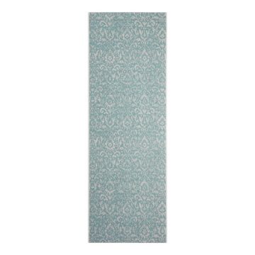 Covor de exterior NORTHRUGS Hatta, 70 x 200 cm, bej - turcoaz