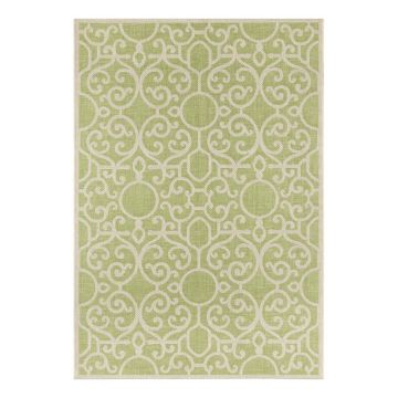 Covor de exterior NORTHRUGS Nebo, 140 x 200 cm, verde - bej