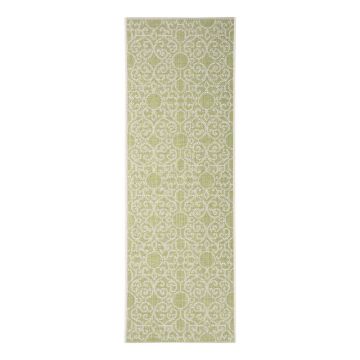 Covor de exterior NORTHRUGS Nebo, 70 x 200 cm, verde - bej