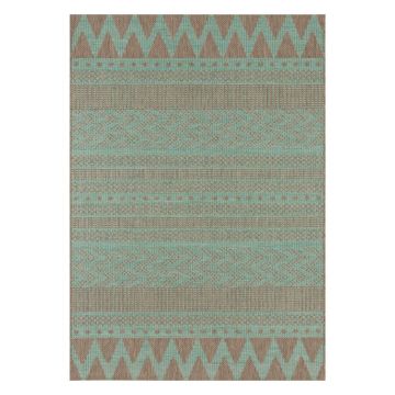 Covor de exterior NORTHRUGS Sidon, 140 x 200 cm, bej - verde