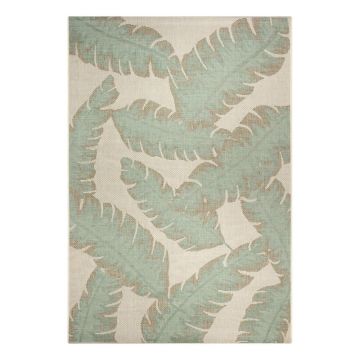 Covor exterior Ragami Leaf, 160x230 cm, verde - bej