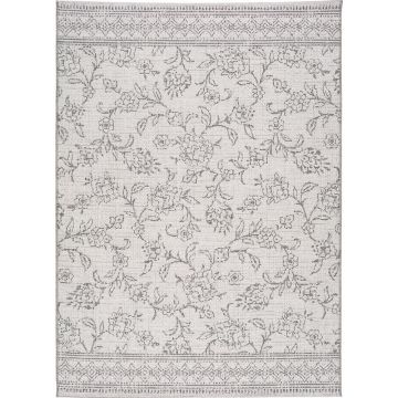 Covor de exterior Universal Weave Floral, 155 x 230 cm, gri