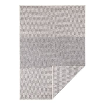 Covor reversibil adecvat interior/exterior NORTHRUGS Borneo, 80 x 150 cm, gri deschis