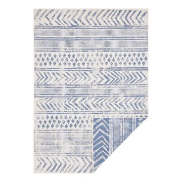 Covor adecvat pentru exterior NORTHRUGS Biri, 80 x 150 cm, albastru-crem