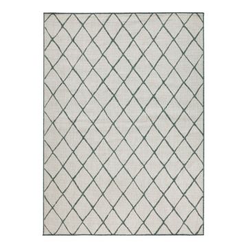 Covor adecvat pentru exterior NORTHRUGS Malaga, 80 x 150 cm, verde - crem