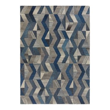 Covor din lână Flair Rugs Asher, 120 x 170 cm, albastru