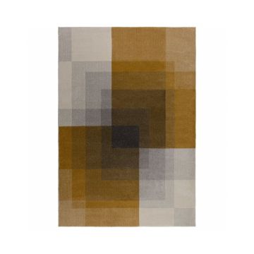 Covor Flair Rugs Plaza, 120 x 170 cm, gri - galben la reducere