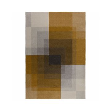 Covor Flair Rugs Plaza, 160 x 230 cm, gri - galben