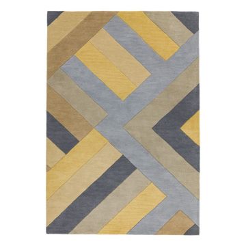 Covor Asiatic Carpets Big Zig, 160 x 230 cm, gri-galben ieftin